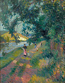 Promenade sur le chemin de Halage, oil on canvas, 81 × 65 cm
