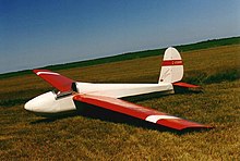 Glider in field