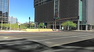 Van Buren Street, Phoenix, Arizona, near intersection of 2nd St., facing north