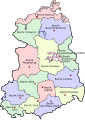 Mecklenburg-Vorpommern dissolved (northern districts Rostock, Schwerin, Neubrandenburg, 1947-1990