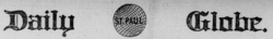 Newspaper title with globe logo from Friday, January 2, 1885 edition of the paper.