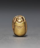 Scarab; circa 1980 BC; gold; overall: 1.1 cm; Cleveland Museum of Art (Cleveland, Ohio, US)
