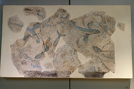 Flying-fish wall painting fragment from Phylakopi Melos