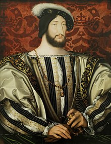 Portrait of King Francis I by Jean Clouet in 1530