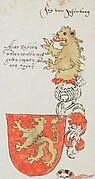 Wappen der Freien von Schönberg im Wappenbuch des Aegidius Tschudi aus dem 16. Jh., Tafel 313