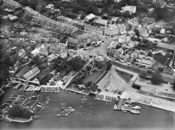 Hampton riverside view of the Thames showing boatyards 1928