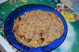 Hernetatrapuder, a pea and buckwheat porridge
