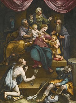 Holy Family with Saint John the Baptist and Saint Anne