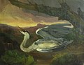 Dying heron (Weidenmann's last work, 1849/50; unfinished)