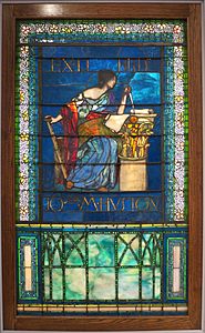 Architecture stained glass window by John La Farge (1903)