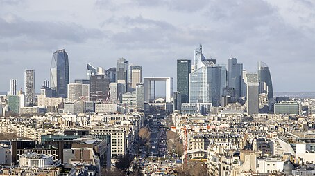 Paris, with the skyscrapers of La Défense in the background