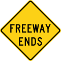 W19-3 Freeway ends