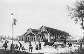 Hauptstationsplatz Mannheim, frühe 1840er Jahre