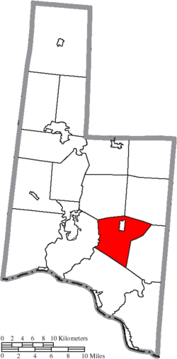 Location of Jefferson Township in Brown County