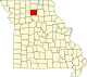 A state map highlighting Linn County in the northern part of the state.
