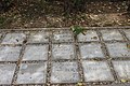 Guests at the LBJ Ranch were sometimes invited to place their names in cement for posterity; here one can see the names of Orville Freeman, Curtis LeMay, and singer Eddy Arnold.