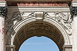 Detail of Arc de Triomphe du Carrousel from Paris, with a pair of winged Victories