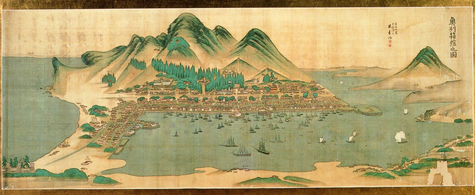 Port of Hakodate map c. 1863