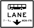(R7-Q04) Bus Lane Ahead (used in Queensland)