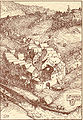 Schiltach im Jahr 1596 mit Burg und Unterem Tor