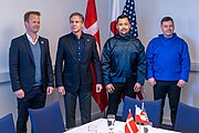 Secretary Blinken with Greenlandic Premier Múte Bourup Egede, Greenlandic Foreign Minister Pele Broberg, and Danish Foreign Minister Jeppe Kofod in Kangerlussuaq, Greenland, May 2021