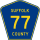 County Route 77 marker