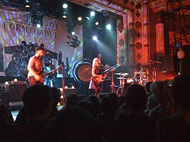 The Joy Formidable, performing at Metro in Chicago on 14 December 2011. Left to right: Rhydian Dafydd, Ritzy Bryan, Matt Thomas.