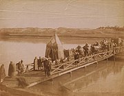 The Egyptian mahmal and caravan crossing the Suez Canal, 1880s