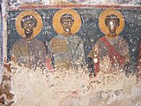 Warrior saints Theodore Stratelates, Demetrius and George