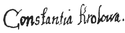 Constance of Austria's signature