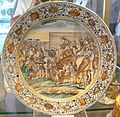 Museo del Bargello (Florenz). Majolica-Teller (17. Jh.) mit Darstellung Alexanders des Großen, aus der Werkstatt des Francesco Grue (Castelli).