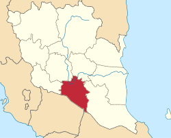 Location of Bera District in Pahang