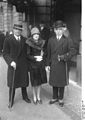 Roger Wolfe Kahn, Hannah Williams (actress) and Otto Hermann Kahn in front of Hotel Adlon, 1931