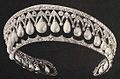 The Russian beauty - The diadem in the form of a kokoshnik was ordered by Emperor Nicholas I for his wife Alexandra Feodorovna in 1841. Made by jeweler Carl Edvard Bolin from platinum, diamonds and large teardrop pearls.