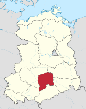 Lage des Bezirks Leipzig in der DDR