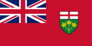 The flag of Ontario, a Canadian province