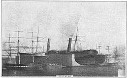 The Great Balance Dock with the steamer Adriatic aboard, c. 1860