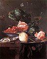 Jan Davidsz. de Heem (1606–1684): Stillleben mit Früchten und Rosen (1652)