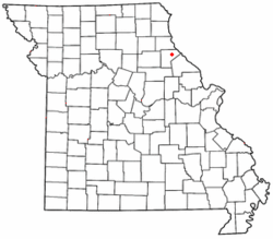 Location of Saverton in Missouri