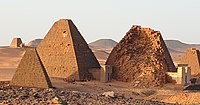 Detail of the Southern Cemetery. The large pyramids belong to Kings Arqamani and Amanislo