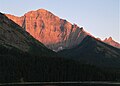North aspect at sunset, from Waterton Lake