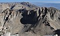 Mts. Morgenson (left), Williamson (top), and Russell (right) seen from Mount Whitney's summit.