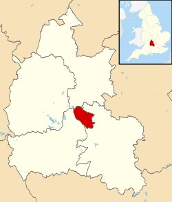 Oxford shown within Oxfordshire