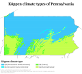 Image 30Köppen climate types in Pennsylvania (from Pennsylvania)