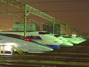 Shinkansen trains ready for use