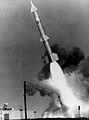The LIM-49 Spartan missile was intended to intercept warheads above the earth's atmosphere