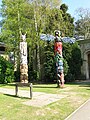 Totem poles at the Captain Cook Birthplace Museum, Middlesbrough, England