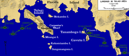 U.S. Marine Landings on Tulagi-Gavutu-Tanambogo, August 7, 1942
