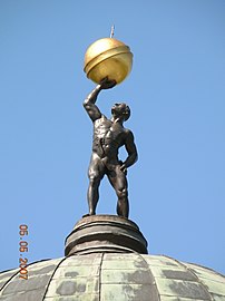 Atlas statue topping the dome