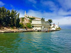 Alcatraz view from tour boat.